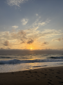 The ocean, symbolizing reflection and surrender